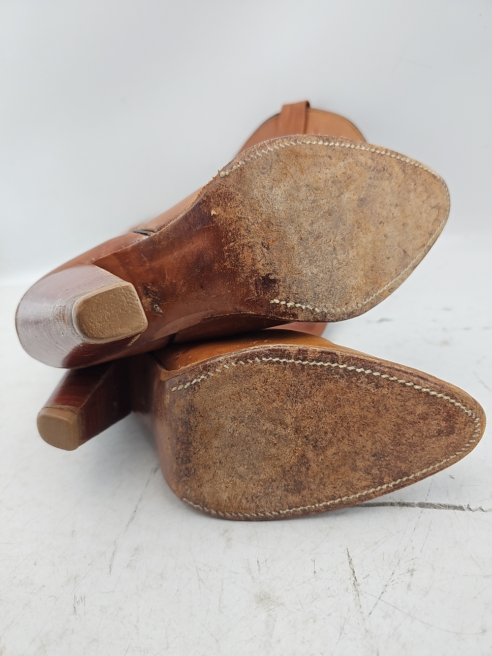 Frye Brown Leather Tall Cowboy Boots - Picture 5 of 5